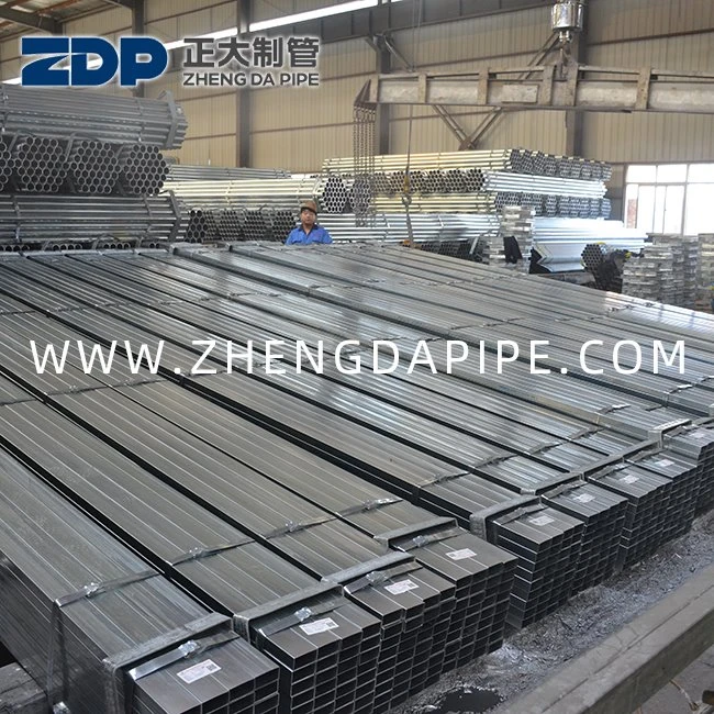 20X20 200X200 पूर्व जस्ती आयताकार पाइप